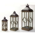 thumbnail image 2 of HomeRoots 517571 Flameless Three Candles Floor Lantern, 2 of 5
