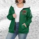 thumbnail image 5 of Sudadera informal con capucha y manga larga para mujer, estilo navideño, de gran tamaño, color liso, con cremallera, capucha y forro polar grueso, chaqueta de manga larga con hombros descubiertos, blu, 5 of 5
