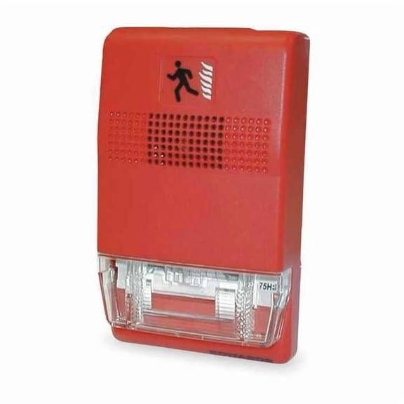 Edwards Signaling Chime Strobe,Red,H 27/32 x L 4 1/2 In EG1R-CVM
