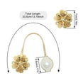 thumbnail image 2 of Magnetic Tiebacks for Curtains, 2 Pack Sparkling Crystal Flower Curtain Tiebacks Curtain Buckle Clips with High-Elastic Spring Wire for Home Office Decoration, 2 of 6