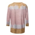 thumbnail image 5 of Babysbule Womens Tops Fashion Women's Fashion Printed T-shirt Mid-length 3/4 Sleeves Blouse Round Neck Casual Tops, 5 of 5