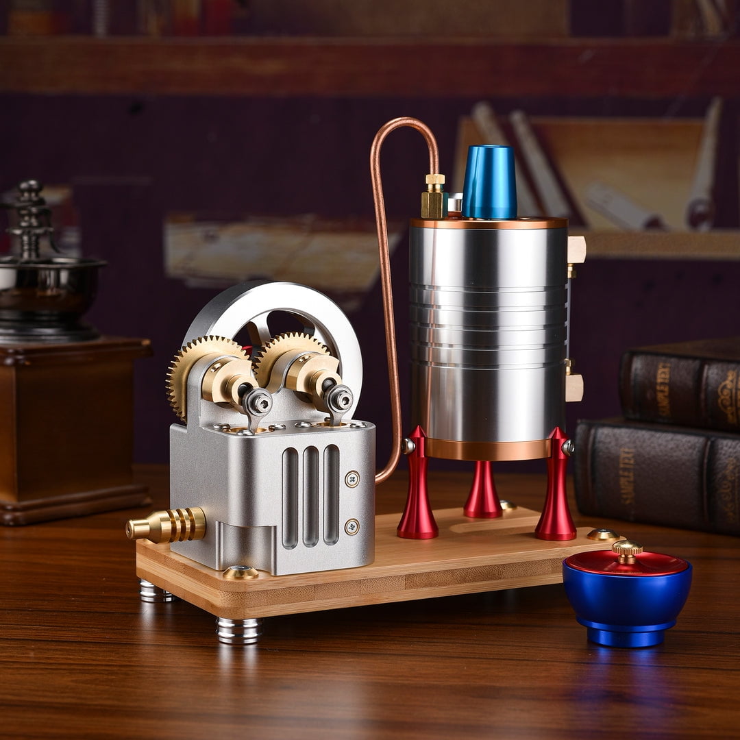 ENGINEKIT K007 One-way Piston Vertical Steam Large Cylinder Piston Steam Engine Model Kit Education Adult Kids