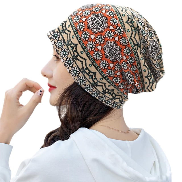 TQEHS Gorro de lana estampado para exteriores, cálido para invierno♫ I8O7