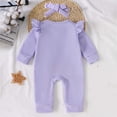 thumbnail image 4 of Pandaie Newborn Baby Girl Clothes Infant Ribbed Long Sleeve Romper Pumpkin Jumpsuit Bodysuit with Bow Headband Cute Fall Winter Outfits 0 3 6 12 18 Months, 4 of 8