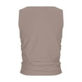 thumbnail image 4 of bnaln Womens Tank Tops Summer Sleeveless Camisole Blouse High Neck Slim Fitted Tees Blouse Pleated Tshirts Casual Cami Beach Flowy Tunic Shirts Basic Tee Shirts Y2K Going Out Tops, 4 of 5