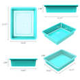 thumbnail image 3 of Storex Plastic Letter Tray, Storage for Documents and Office Supplies, Teal, 5-Pack, 3 of 7
