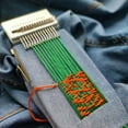 thumbnail image 4 of Small Loom Speedweve Type Weave Tool,darning Loom Quickly Mini Mending Convenient Darning Loom for Mending Jeans Socks Clothes Loom Machine Makes Beautiful Stitching Diy Weaving Arts (12 Hooks), 4 of 4