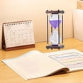 thumbnail image 5 of Hovilon Sandglass 30 Minutes Timer Hourglass for Ornament Decoration Xmas New Year Birthday Tea Coffee Table Book Shelf School Game Wooden Frame Sand Timer(Purple Sand), 5 of 7