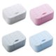 thumbnail image 1 of Soporte para caja de jabón, paquete de 4 jaboneras, caja para guardar jabón, contenedor para baño, camping, gimnasio (rosa, azul, gris, blanco), 1 of 3