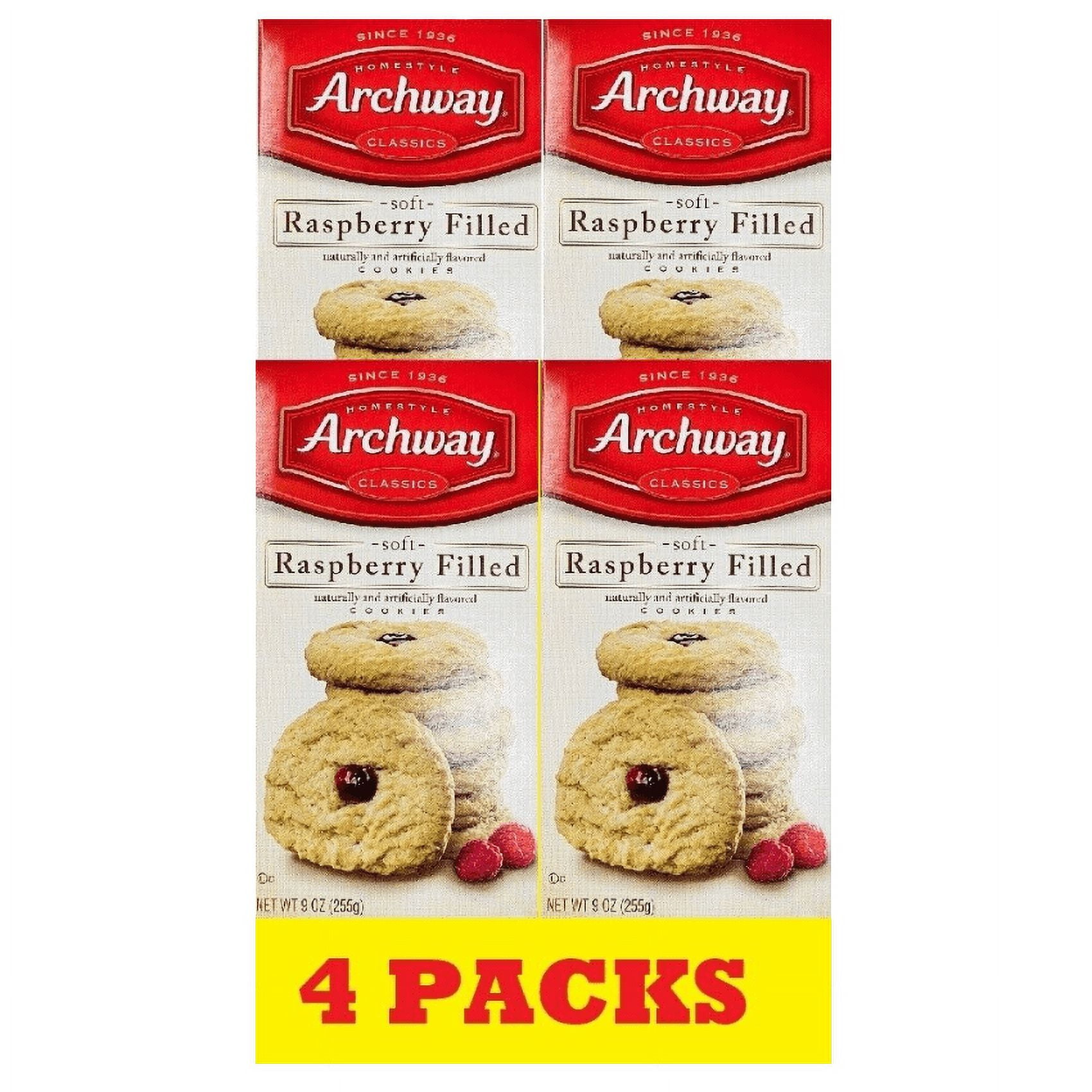 4x Archway Homestyle Classics Soft Raspberry Filled Cookies 9 Oz - 4 BOXES BULK