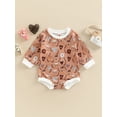 thumbnail image 2 of Bagilaanoe Newborn Baby Girl Boy Oversized Romper Sweatshirt Long Sleeve Bodysuit Heart Print Pullover 6M 12M 18M 24M Infant Fall Tee Tops, 2 of 8