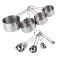 thumbnail image 4 of 8Pcs/Set Easy To  Black/silver Measuring Cup, Kitchen Spoon, For Milk Tea Shops, Bars, Coffee Shops Home Seasoning, Flour, Powder Silver, 4 of 8