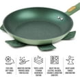 thumbnail image 6 of Thyme & Table 10" Non-Stick Fry Pan - Green, Granite Collection, 6 of 12