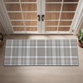 thumbnail image 2 of Gray White Plaid Checkered Pattern Door Rugs,Washable Non Slip Door Mats Indoor,Decorative Door Mats,Entry Mat Indoor for Entrance,Bedroom,Kitchen,Bathroom,16"x47", 2 of 6