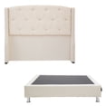thumbnail image 1 of Box Base Cama Queen Size + Cabecera Zefyr Beige Dicasa  Zefyr Dolum, 1 of 8