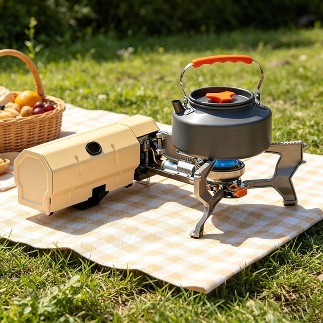 Tong Poêle de Camping Pliable Portable Compact Brûleur de Randonnée pour Cuisson en Plein Air Randonnée Pique-Nique