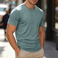 thumbnail image 2 of Daiosportswear Men's T Shirt Short Sleeve Classic Crew Neck T-Shirt Summer Basic Tee Shirts Green XXL(XXL), 2 of 9