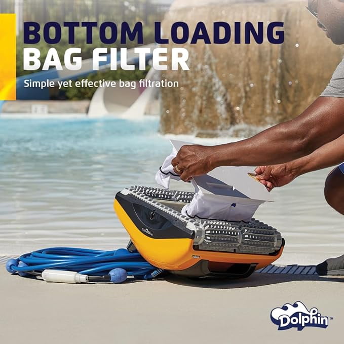 DOLPHIN W20 Wave Commercial Robotic Pool [Vacuum] Cleaner with Caddy - Engineered for Unmatched Cleaning Performance - Ideal for Commercial Swimming Pools up to 68 Feet