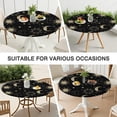 thumbnail image 7 of Black Sun Moon Star Pattern Round Fitted Tablecloth with Elastic Edge,Dining Table Cover Waterproof,Outdoor Round Tablecloth for Camping,Dining,Indoor and Outdoor, 7 of 7