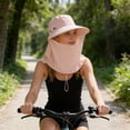thumbnail image 6 of Btomtd Outdoor Sun Hat with Face & Neck Flap, UPF 50+ Wide Brim Breathable Fishing Hat for Hiking Travel Beach Cycling, Pink, 6 of 6