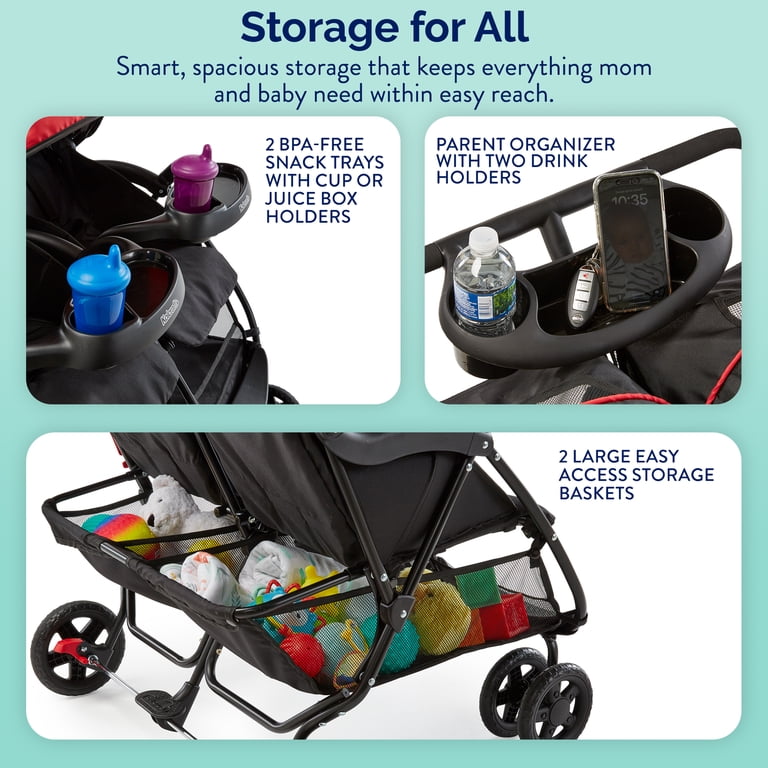 Infant Kolcraft Cloud Plus Lightweight Double Stroller Kolcraft Cloud Plus Double  Stroller, Lightweight Side By Side