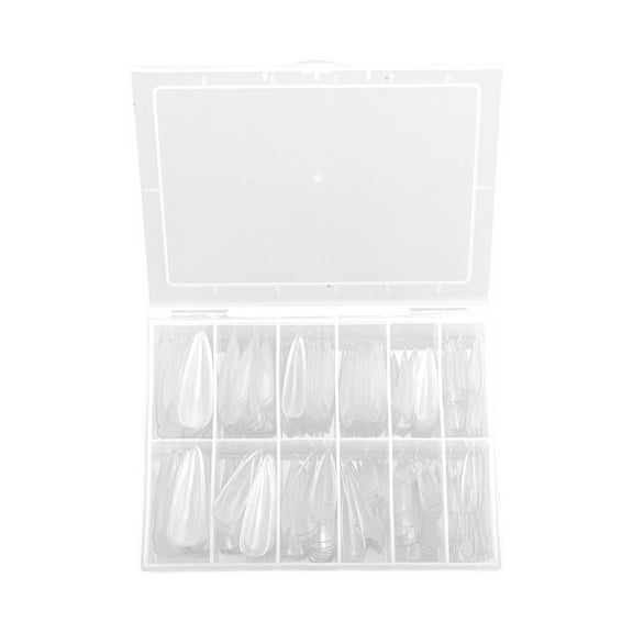 Unique Bargains 1 Set Women's Full Coverage Fake Nails Plating Clear