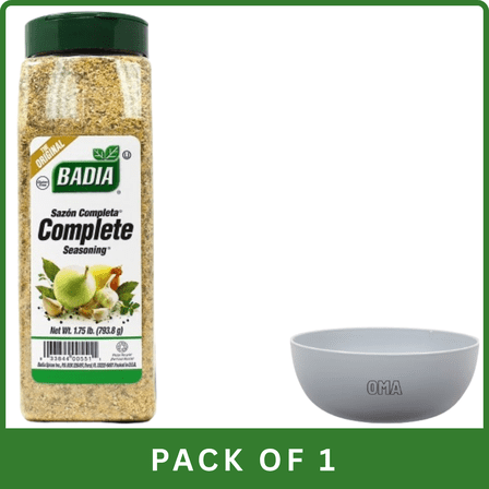 Badia Complete Seasoning (28 oz)-With Olive White Bowl By OMA