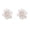 White, variant on Colorful Flower Earrings for Women Gradient Acrylic Stainless Steel Gold Plated Beaded Boho Double Layer Floral Vacation Dainty Elegant Statement Personalized Gift Jewelry Black