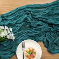 thumbnail image 6 of Cheesecloth Table Runner Boho Gauze Cheese Cloth Table Runner Rustic Sheer Runner for Wedding Bridal Baby Shower Birthday Party Cake Table Decoration, 9.8FT Long, 6 of 7