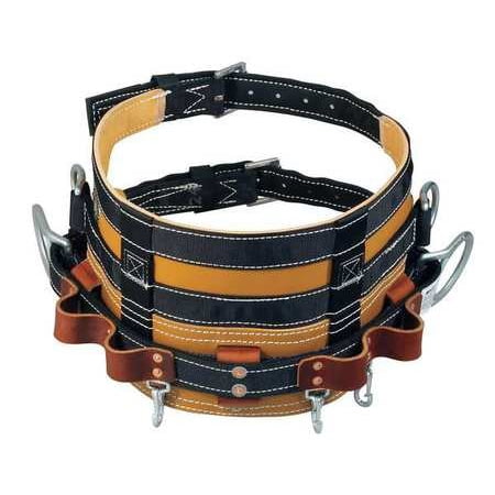 Honeywell (88N-1/D22) 9'' full-floating belt, leather back saver body pad, 1-3/4'' leather D-saddle, waist strap, and