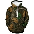 thumbnail image 2 of Rebaike Men's Camo Leaf Hoodie Realistic 3D Oak Leaves Camouflage Pullover Sweatshirt, 2 of 8