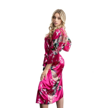 

Medium Length Womens Robes Sizes 2 to 18 Bride and Bridesmaid Robe - Floral Sleepwear