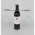 thumbnail image 1 of Metrotex Designs 29068 Wine Bottle 2-Stem Contemporary Holder-Pewter Powder Coat Finish, 1 of 1