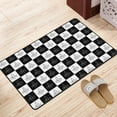 thumbnail image 2 of Checkered Freemason Mason Symbol Rugs Doormat, Non-Slip Machine Washable Carpets Floor Door Mat , 36" x 24", 2 of 7