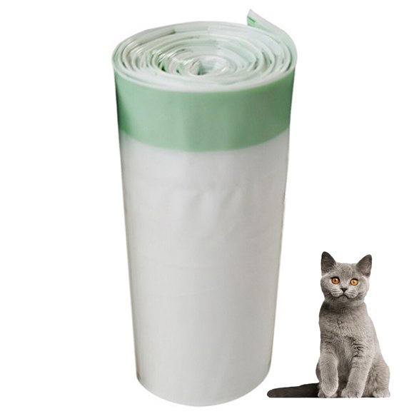 Cat Litter Box Bag - Drawstring 10PCS Kitten Litter Pan Bag Cat Waste Box Liner
