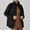 #0277-Black, variant on Womens Jacket Long Sleeve Stand Collar Zip Up Solid Water Repellent Windbreaker with Pockets for Travel