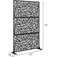 thumbnail image 2 of Elevens Decorative Outdoor Privacy Screen Panels,Metal Material Patio Screen, Divider with Stand for Garden Backyard Free Standing(72''Hx47''W), 2 of 7
