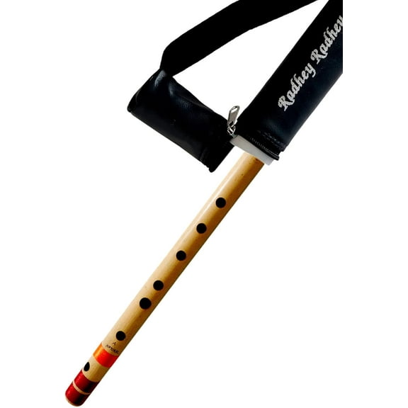 Musical Combo Flutes A Natural (24 Inch) & D Sharp 6 Hole (16 Inch) Bamboo Flute Bansuri with Flute Carry Bag Free By Indian Collectible