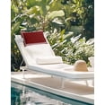 thumbnail image 6 of Red White Outdoor Head Resting Pillows with Insert Geometric Greek Key Bordered Abstract Art 2 Pack Waterproof Lumbar Pillows with Adjustable Elastic Strap for Patio Recliner Beach Chair, 11"x16", 6 of 7