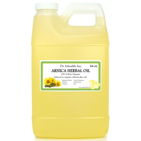 Dr Adorable - 64 oz - Arnica Herbal Oil - 100% Pure Organic