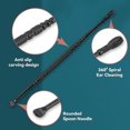 thumbnail image 4 of Spiral Ear Cleaner Earwax Removal Kit Metallic Ear Cleaner Double-Ended Spiral Scraper Black, 4 of 5