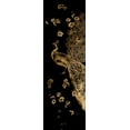 thumbnail image 2 of Goldberger, Jennifer 11x24 Gold Ornate Wood Framed with Double Matting Museum Art Print Titled - Gilded Peacock Triptych I, 2 of 4