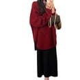 thumbnail image 3 of Suéter de punto de color sólido para mujer, otoño e invierno, diseño engrosado, estilo holgado y perezoso, 3 of 6