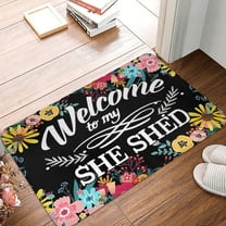 Doormat Welcome to My She Shed Indoor Outdoor Entrance Door Mat Bath Rug Decorative Front Door Mats Kitchen Door Mats Porch Mats Home Decor 17x30 inch.