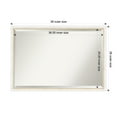 thumbnail image 4 of Amanti Art Morgan White Gold Beveled Wood Wall Mirror 26 x 38 in., 4 of 10