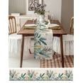 thumbnail image 3 of Sage Green Tropical Leaves Table Runner 90 Inches, Watercolor Botanical Bed Runner Dresser Scarves Tabletop for Indoor Outdoor Parties/Ceremony/Banquet, 13" x 90", 3 of 8