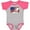 Baseball Heather and Hot Pink, variant on Inktastic Snowboarding Us Flag Boys or Girls Baby Bodysuit