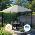 thumbnail image 6 of Yescom 117"x117" Gazebo Top Replacement for Smaller 10x10Ft 1-Tier Outdoor Patio Canopy Cover Party Yard Garden Ivory, 6 of 9