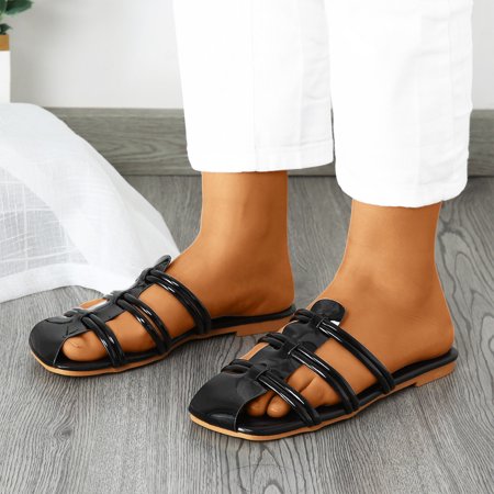 

Vedolay Slippers Shoes for Women Cloud Slippers Anti-Slip Quick Dry Super Soft Open Toe Sandals Black 6.5