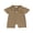 Brown, variant on BemeyourBBs Newborn Baby Boy Girl Football Outfit Striped Rugby Romper Button Down Collared Short Sleeve Jumpsuit Fall Winter Clothes Coming Home Outfit